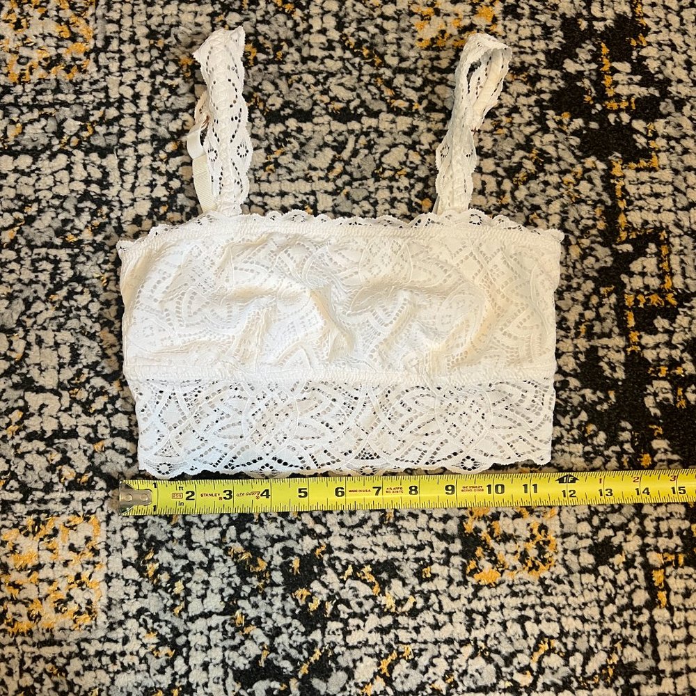 Aerie Women's White Lace Bralette - Size Small